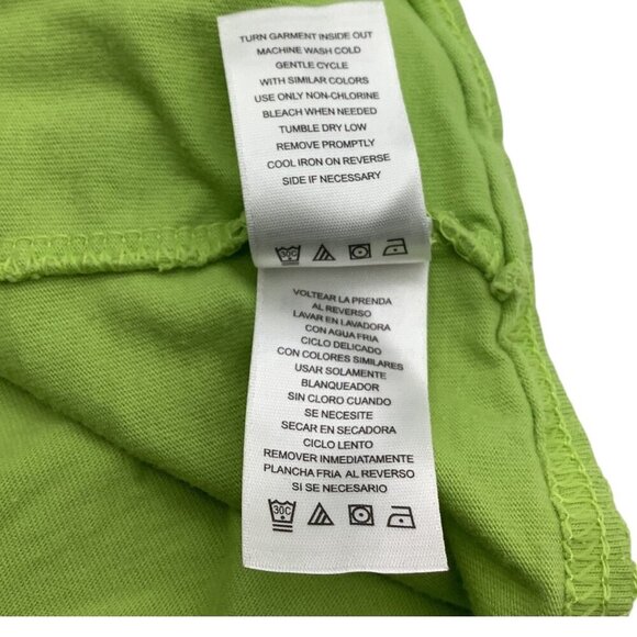 Girls Green Short Sleeve Button Shrug With Blue Flower Accent Top Size 8 Cotton - Picture 6 of 9